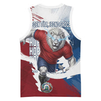 Czech Republic Football Basketball Jersey Fierce Athletic Lion Graphic In Painted Grunge Flag Style