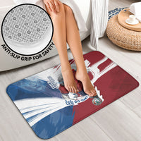 Czech Republic Football Bathroom Set Fierce Athletic Lion Graphic In Painted Grunge Flag Style