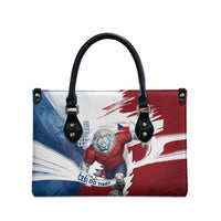 Czech Republic Football Leather Bag Fierce Athletic Lion Graphic In Painted Grunge Flag Style