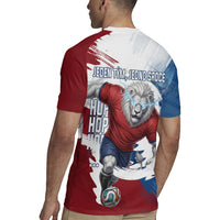 Czech Republic Football Rugby Jersey Fierce Athletic Lion Graphic In Painted Grunge Flag Style