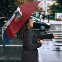 Czech Republic Football Umbrella Fierce Athletic Lion Graphic In Painted Grunge Flag Style