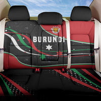 Burundi Back Car Seat Cover with Athletics Runners Black Red Green Flag Spirit