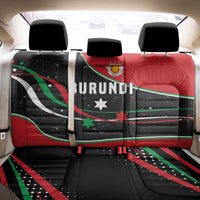 Burundi Back Car Seat Cover with Athletics Runners Black Red Green Flag Spirit