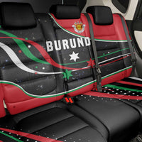 Burundi Back Car Seat Cover with Athletics Runners Black Red Green Flag Spirit