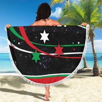 Burundi Beach Blanket with Athletics Runners Black Red Green Flag Spirit