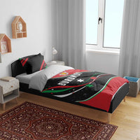 Burundi Bedding Set with Athletics Runners Black Red Green Flag Spirit