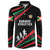Burundi Button Sweatshirt with Athletics Runners Black Red Green Flag Spirit