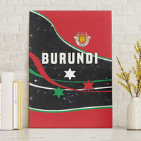 Burundi Canvas Wall Art with Athletics Runners Black Red Green Flag Spirit