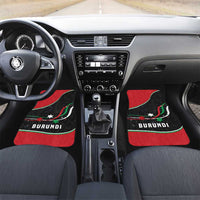 Burundi Car Mats with Athletics Runners Black Red Green Flag Spirit