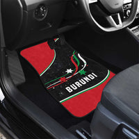 Burundi Car Mats with Athletics Runners Black Red Green Flag Spirit