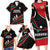 Burundi Family Matching Long Sleeve Bodycon Dress and Hawaiian Shirt with Athletics Runners Black Red Green Flag Spirit