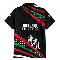 Burundi Family Matching Mermaid Dress and Hawaiian Shirt with Athletics Runners Black Red Green Flag Spirit