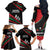 Burundi Family Matching Off The Shoulder Long Sleeve Dress and Hawaiian Shirt with Athletics Runners Black Red Green Flag Spirit