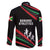 Burundi Family Matching Off The Shoulder Long Sleeve Dress and Hawaiian Shirt with Athletics Runners Black Red Green Flag Spirit