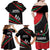 Burundi Family Matching Off Shoulder Maxi Dress and Hawaiian Shirt with Athletics Runners Black Red Green Flag Spirit