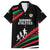 Burundi Family Matching Off Shoulder Short Dress and Hawaiian Shirt with Athletics Runners Black Red Green Flag Spirit