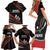 Burundi Family Matching Short Sleeve Bodycon Dress and Hawaiian Shirt with Athletics Runners Black Red Green Flag Spirit