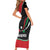 Burundi Family Matching Short Sleeve Bodycon Dress and Hawaiian Shirt with Athletics Runners Black Red Green Flag Spirit