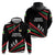Burundi Hoodie with Athletics Runners Black Red Green Flag Spirit