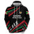 Burundi Hoodie with Athletics Runners Black Red Green Flag Spirit