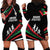 Burundi Hoodie Dress with Athletics Runners Black Red Green Flag Spirit