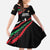 Burundi Kid Short Sleeve Dress with Athletics Runners Black Red Green Flag Spirit