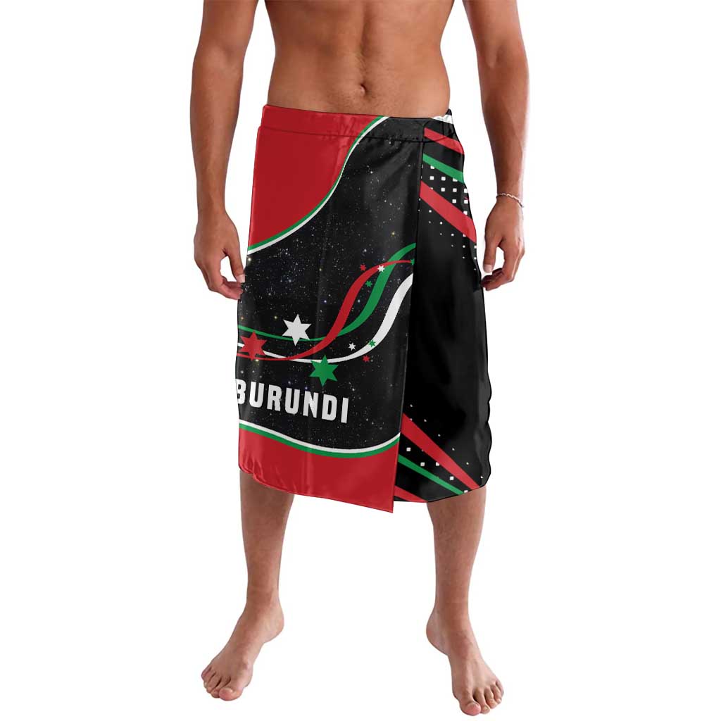 Burundi Lavalava with Athletics Runners Black Red Green Flag Spirit