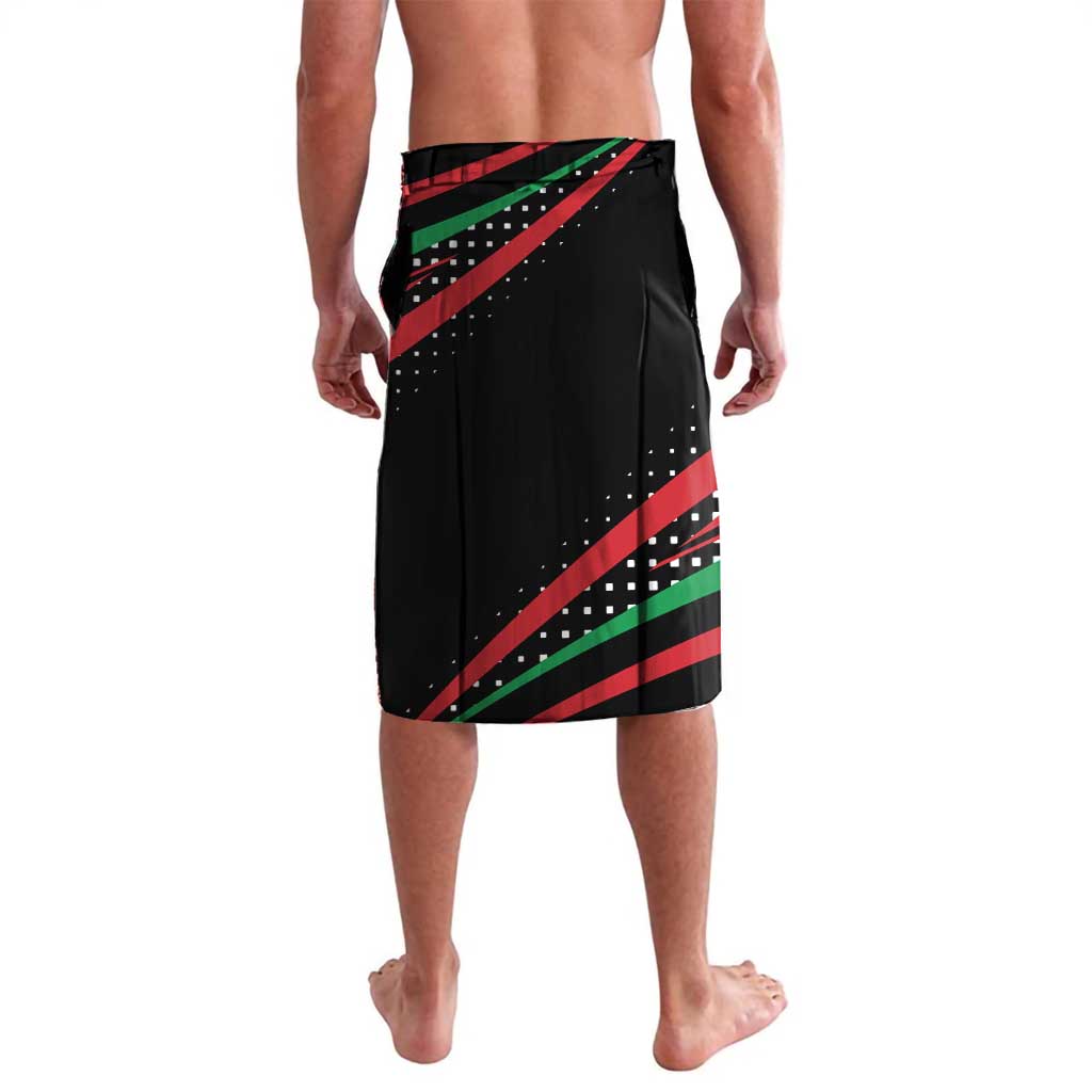 Burundi Lavalava with Athletics Runners Black Red Green Flag Spirit