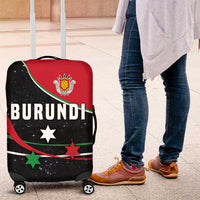 Burundi Luggage Cover with Athletics Runners Black Red Green Flag Spirit