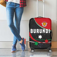 Burundi Luggage Cover with Athletics Runners Black Red Green Flag Spirit