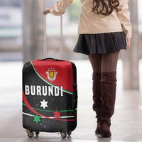 Burundi Luggage Cover with Athletics Runners Black Red Green Flag Spirit