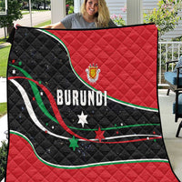 Burundi Quilt with Athletics Runners Black Red Green Flag Spirit