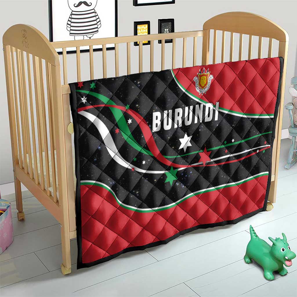 Burundi Quilt with Athletics Runners Black Red Green Flag Spirit