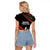 Burundi Raglan Cropped T Shirt with Athletics Runners Black Red Green Flag Spirit