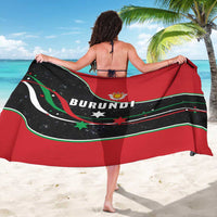 Burundi Sarong with Athletics Runners Black Red Green Flag Spirit