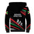 Burundi Sherpa Hoodie with Athletics Runners Black Red Green Flag Spirit