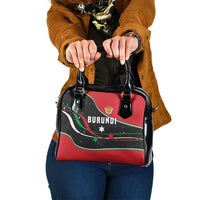 Burundi Shoulder Handbag with Athletics Runners Black Red Green Flag Spirit