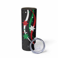 Burundi Skinny Tumbler with Athletics Runners Black Red Green Flag Spirit
