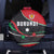Burundi Spare Tire Cover with Athletics Runners Black Red Green Flag Spirit