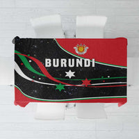 Burundi Tablecloth with Athletics Runners Black Red Green Flag Spirit