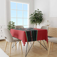 Burundi Tablecloth with Athletics Runners Black Red Green Flag Spirit