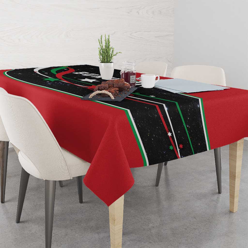 Burundi Tablecloth with Athletics Runners Black Red Green Flag Spirit