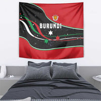 Burundi Tapestry with Athletics Runners Black Red Green Flag Spirit