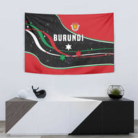 Burundi Tapestry with Athletics Runners Black Red Green Flag Spirit