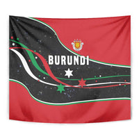 Burundi Tapestry with Athletics Runners Black Red Green Flag Spirit