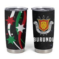 Burundi Tumbler Cup with Athletics Runners Black Red Green Flag Spirit
