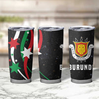 Burundi Tumbler Cup with Athletics Runners Black Red Green Flag Spirit