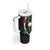 Burundi Tumbler With Handle with Athletics Runners Black Red Green Flag Spirit