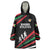 Burundi Wearable Blanket Hoodie with Athletics Runners Black Red Green Flag Spirit