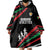 Burundi Wearable Blanket Hoodie with Athletics Runners Black Red Green Flag Spirit